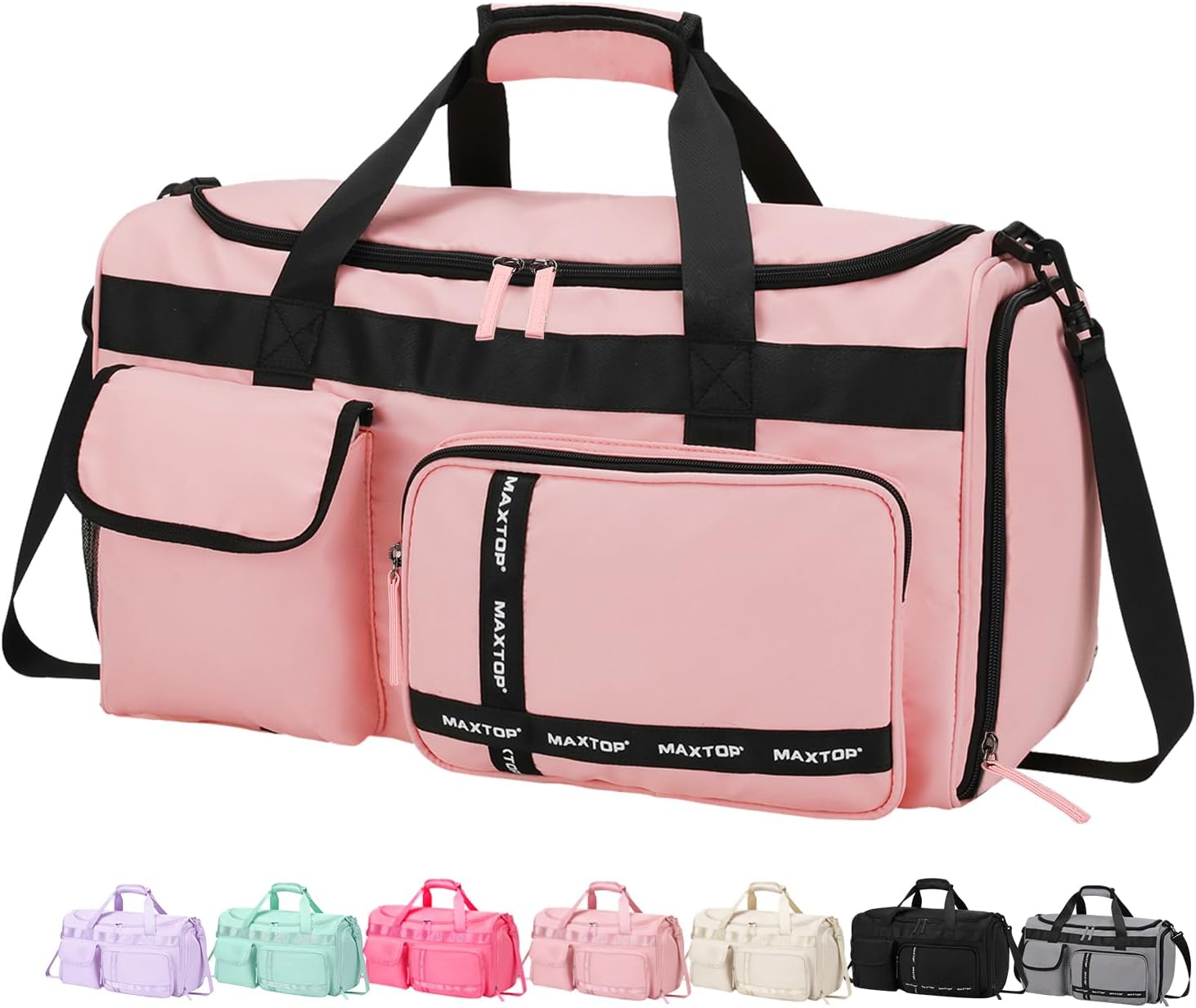 Gym Bag for Women Men Travel Duffle Bag Large Capacity Carry On Weekender Overnight Bag With Shoe Compartment Gym Tote Dry Wet Separation Duffel Bag for Travel