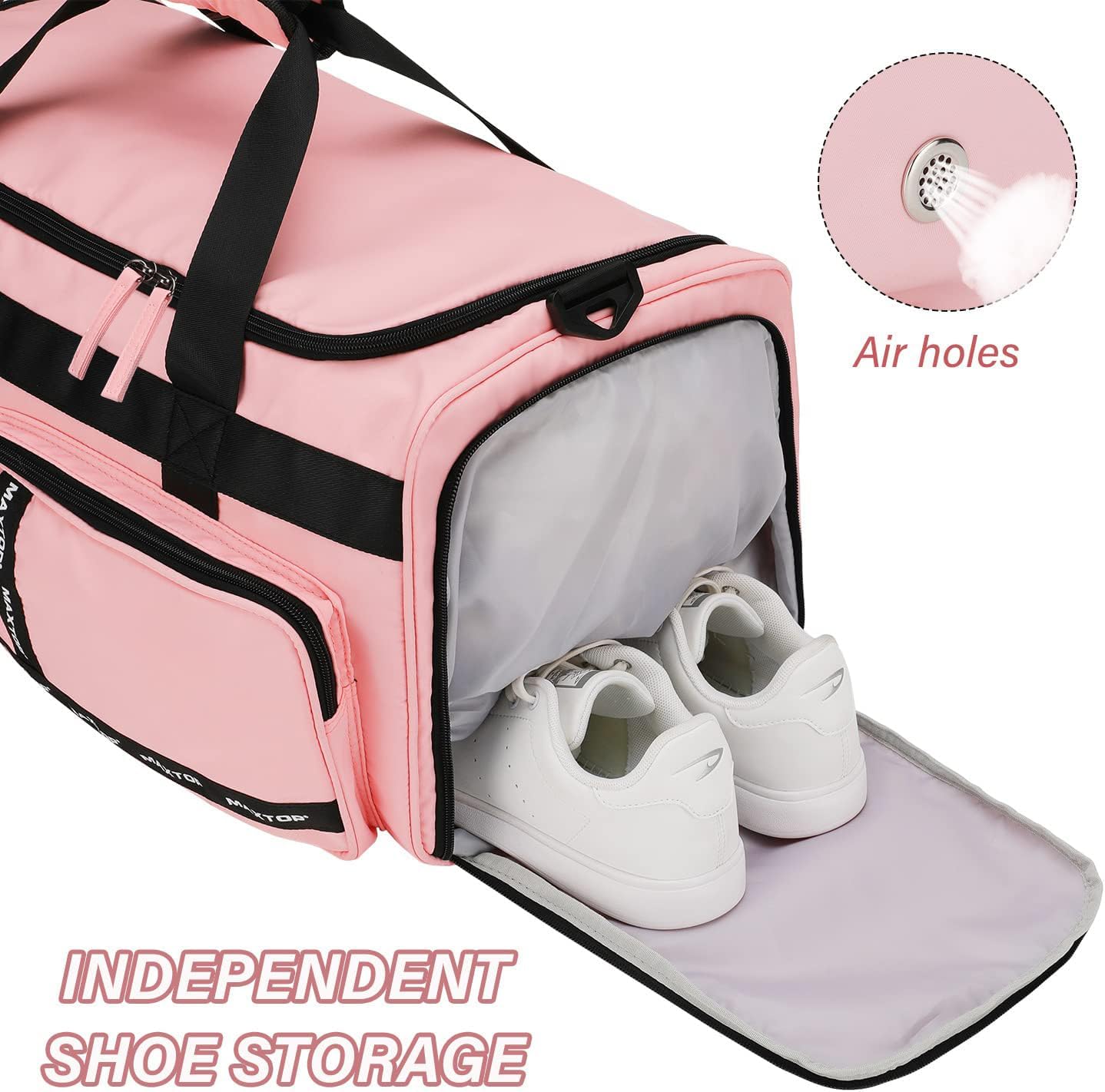 Gym Bag for Women Men Travel Duffle Bag Large Capacity Carry On Weekender Overnight Bag With Shoe Compartment Gym Tote Dry Wet Separation Duffel Bag for Travel - Image 5