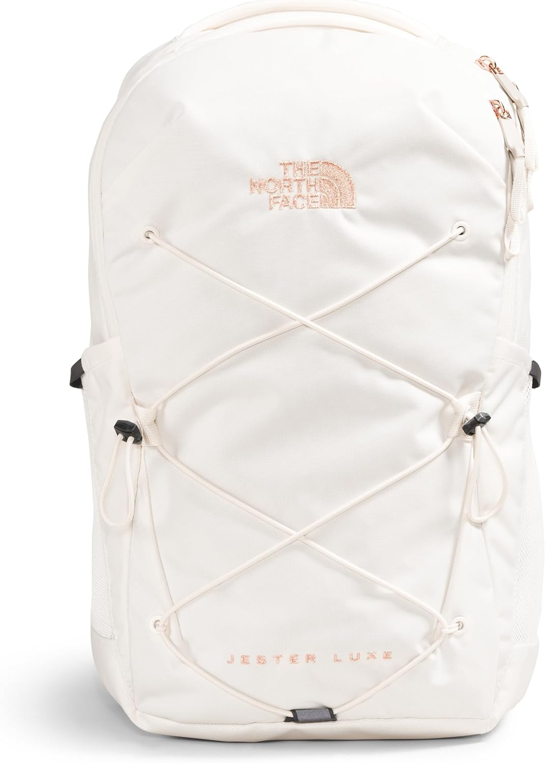 The North Face Women's Jester Luxe Everyday Laptop Backpack, Gardenia White/Burnt Coral Metallic, One Size