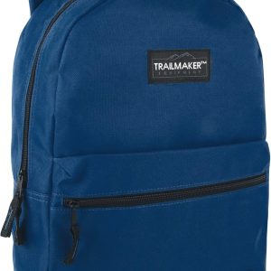 Trail maker Classic 17 inch Backpacks with Adjustable Padded Straps | School Backpacks for Girls, Boys (Navy)